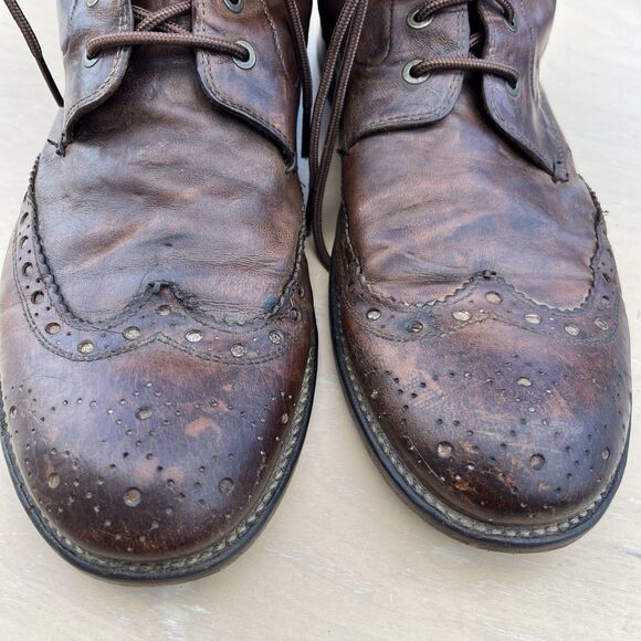 Bed Stu Cobbler Series Dark Brown Combat Boots Size 9 Distressed Rustic Chuka main image 9